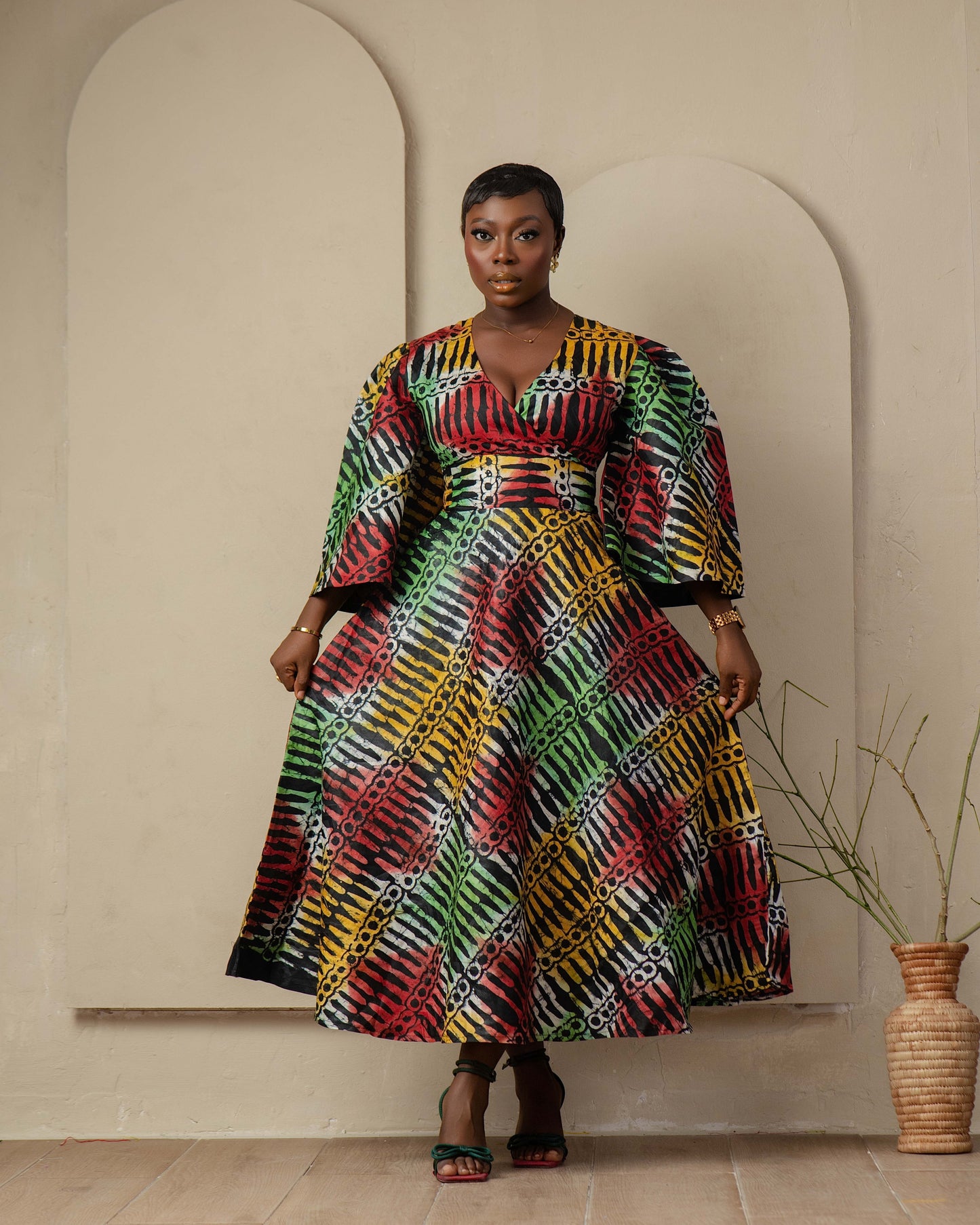 ALIMA ADIRE DRESS
