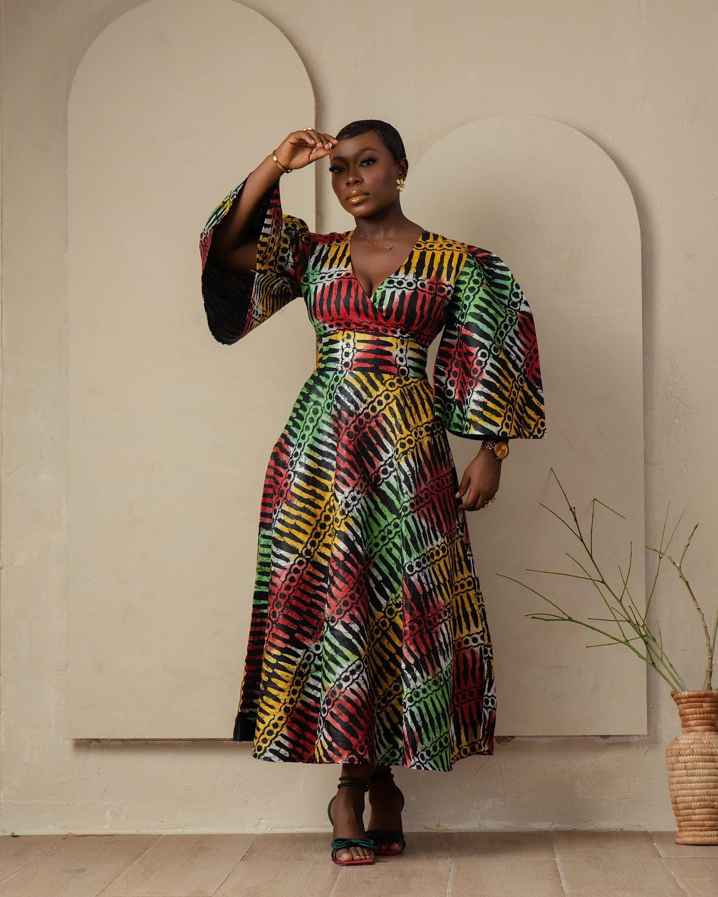 ALIMA ADIRE DRESS