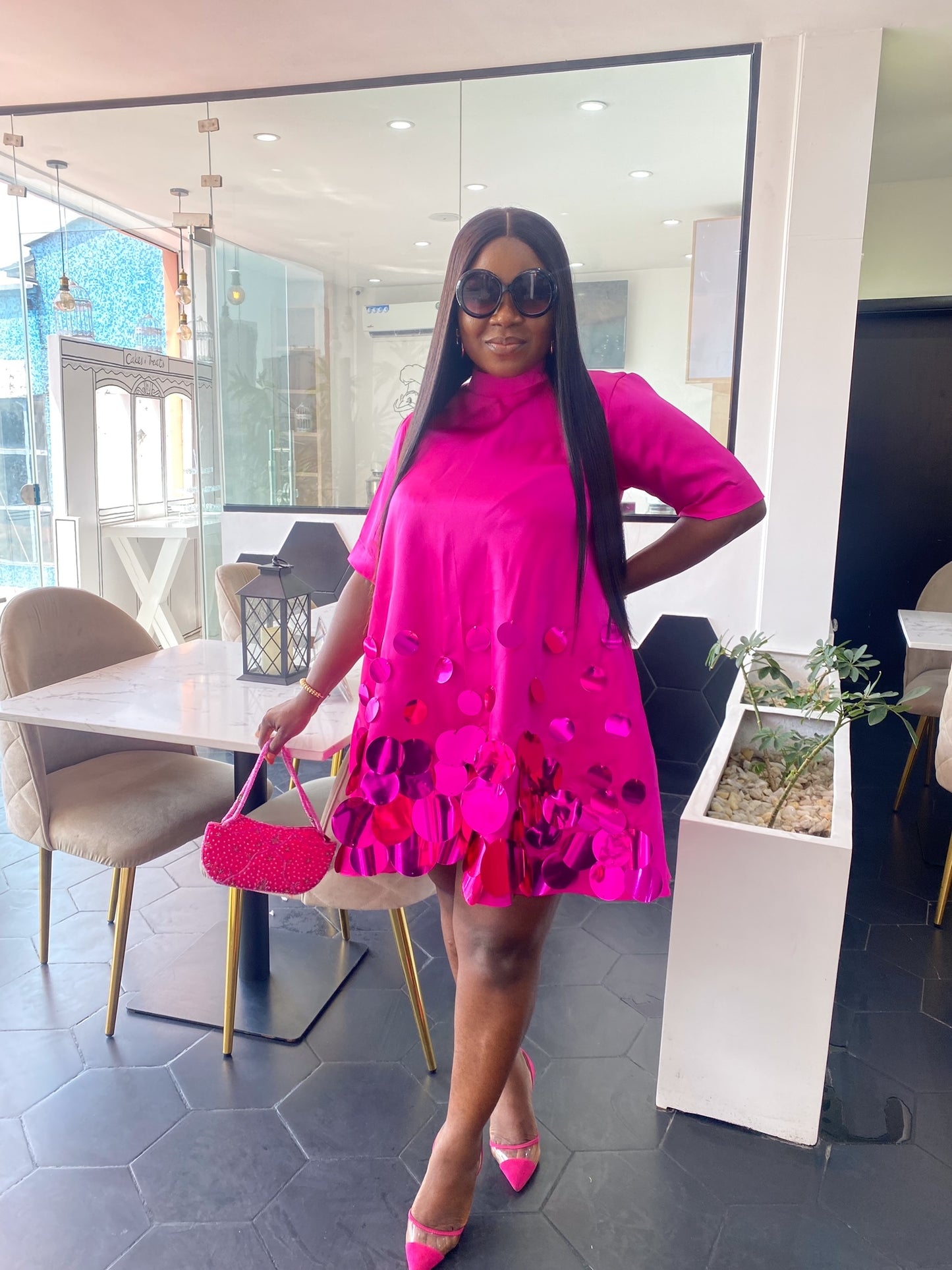Pink Shift Dress