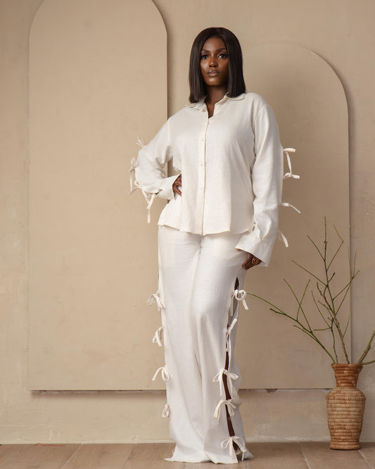 IRETI PANT SET IN WHITE