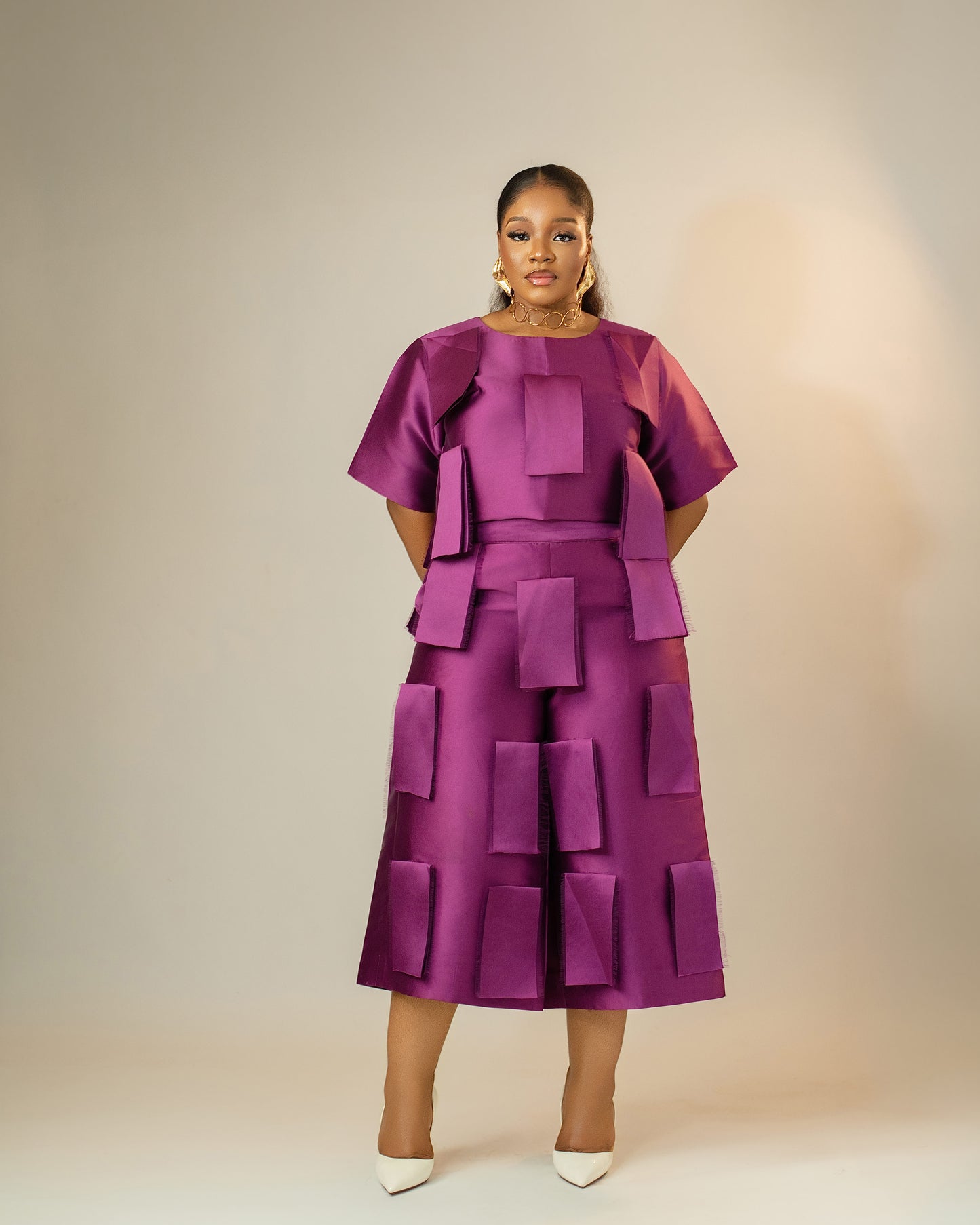 MORENIKE CULLOTE SET IN PURPLE