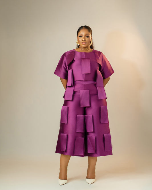 MORENIKE CULLOTE SET IN PURPLE