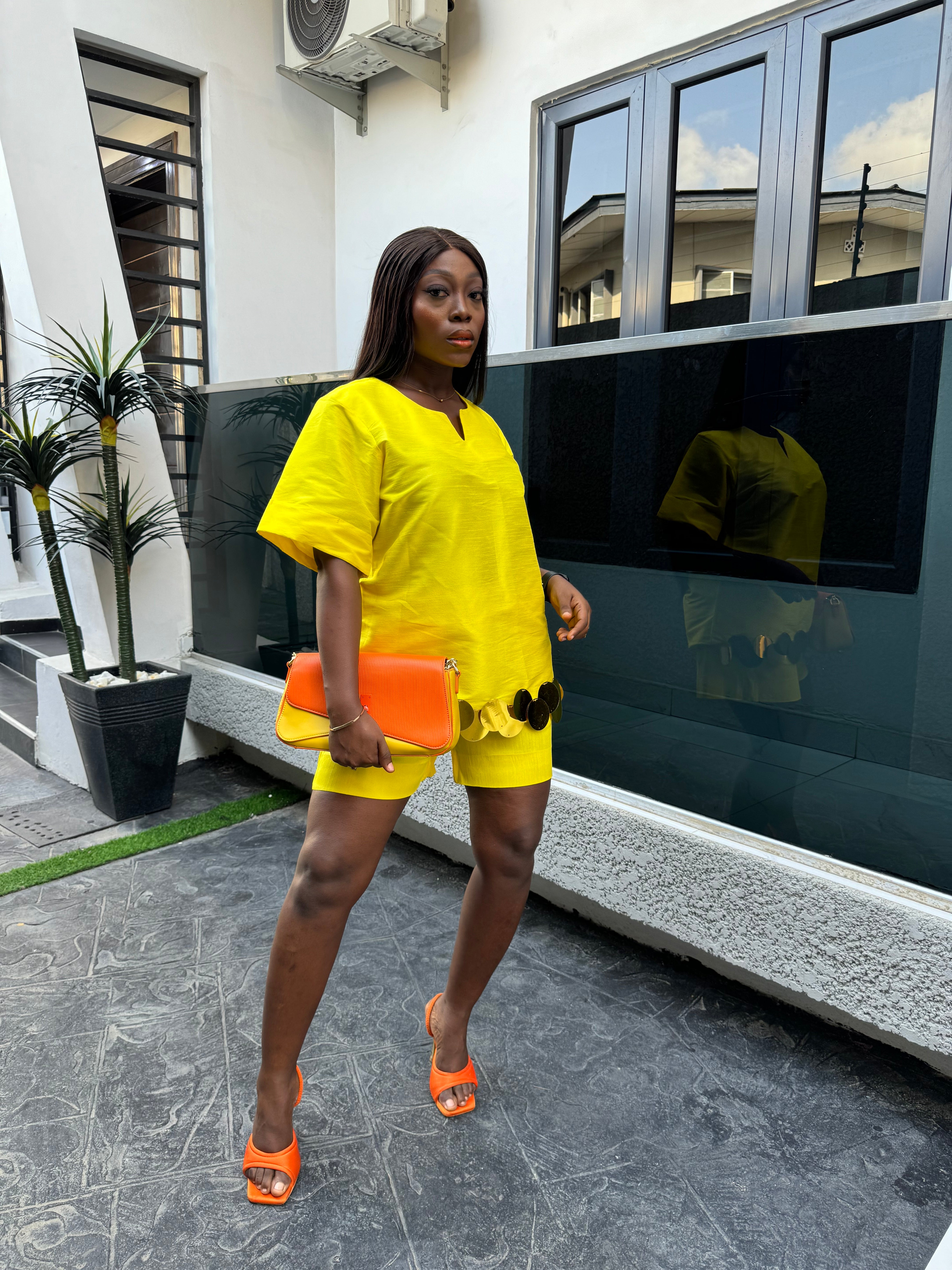 Ruby Short Set in Yellow – Lamideofficial